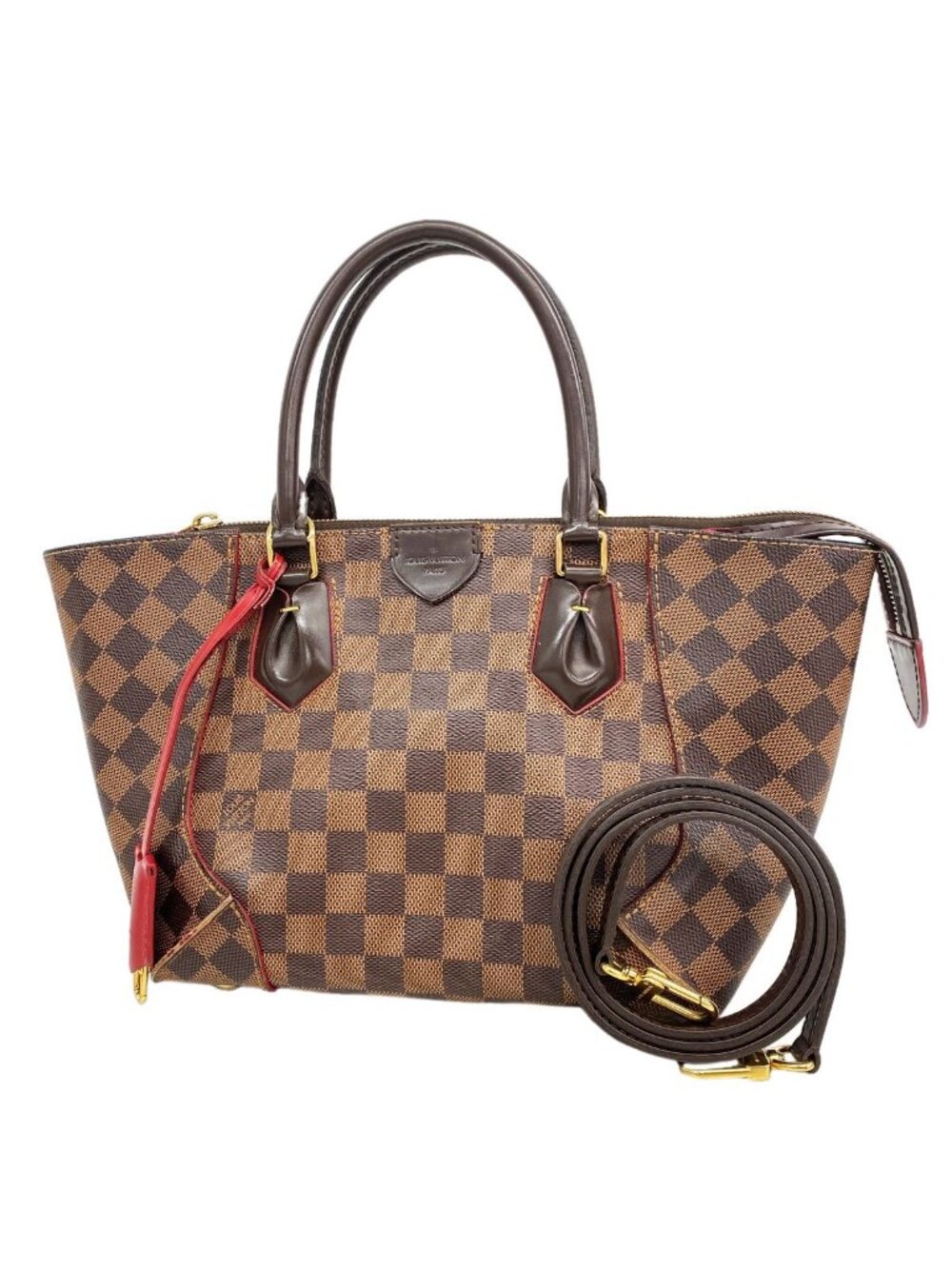 Louis Vuitton Handbag Damier Caesar Tote PM Ebene Three 2-Way